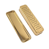 Stainless Steel Cutlery Tray Holder Kitchen Chopstick Spoon Fork Storage Box with Lid Drainer Gold