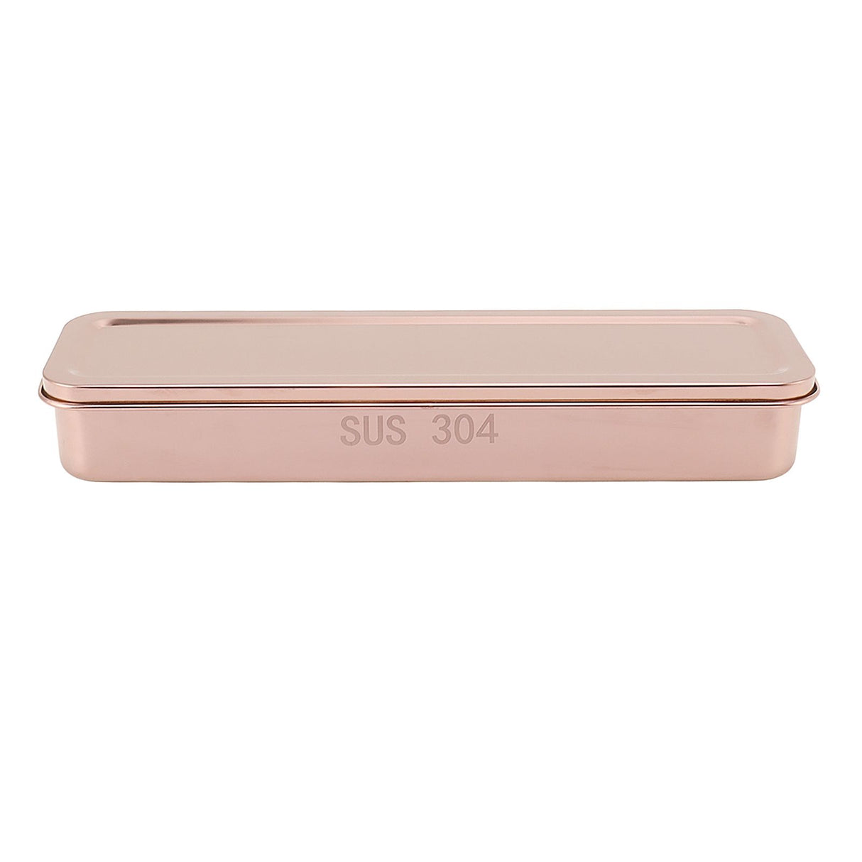 Stainless Steel Cutlery Tray Holder Kitchen Chopstick Spoon Fork Storage Box with Lid Drainer Rose Gold