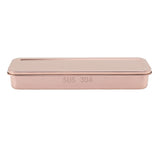 Stainless Steel Cutlery Tray Holder Kitchen Chopstick Spoon Fork Storage Box with Lid Drainer Rose Gold