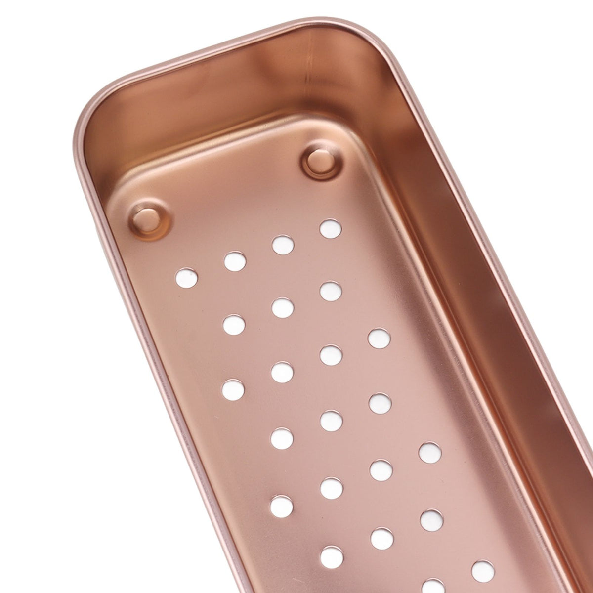 Stainless Steel Cutlery Tray Holder Kitchen Chopstick Spoon Fork Storage Box with Lid Drainer Rose Gold