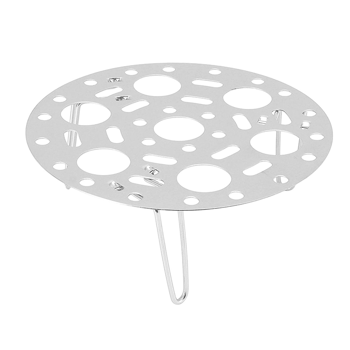 Steaming Rack Stainless Foldable Multi Function Steel Steaming Tray Dumplings Egg Steaming Tool for Home Restaurant Silver