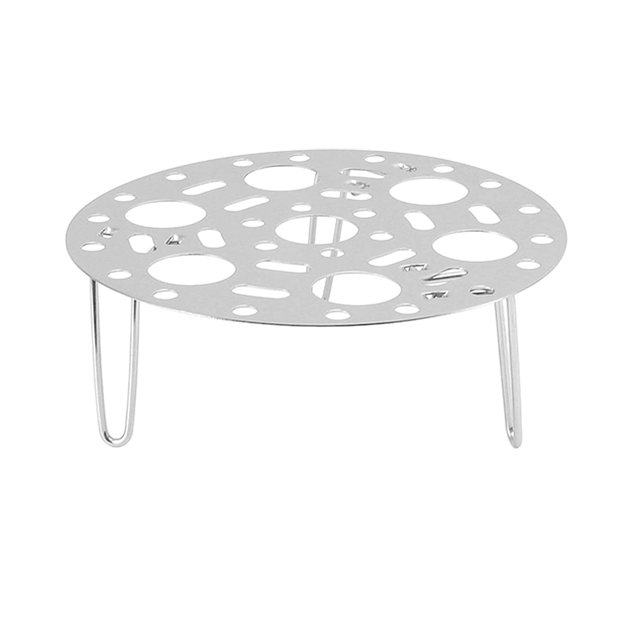 Steaming Rack Stainless Foldable Multi Function Steel Steaming Tray Dumplings Egg Steaming Tool for Home Restaurant Silver