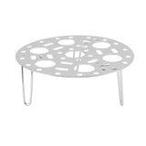 Steaming Rack Stainless Foldable Multi Function Steel Steaming Tray Dumplings Egg Steaming Tool for Home Restaurant Silver