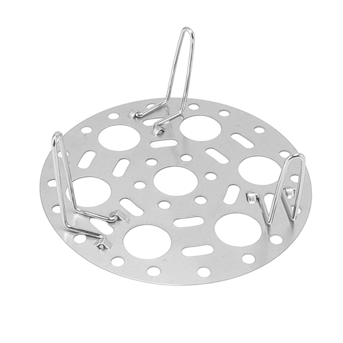 Steaming Rack Stainless Foldable Multi Function Steel Steaming Tray Dumplings Egg Steaming Tool for Home Restaurant Silver