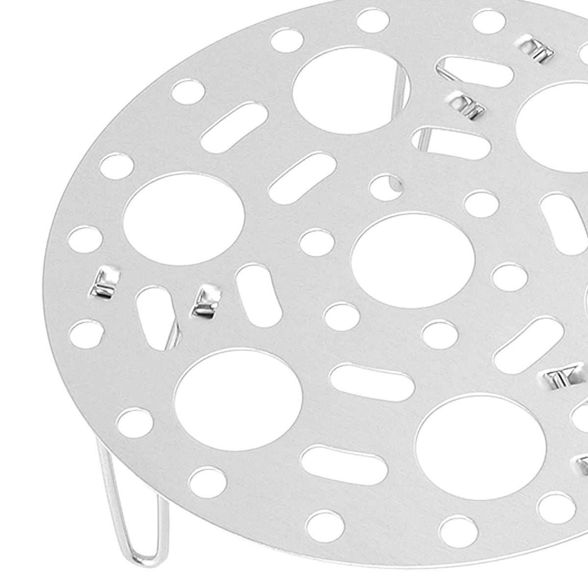Steaming Rack Stainless Foldable Multi Function Steel Steaming Tray Dumplings Egg Steaming Tool for Home Restaurant Silver