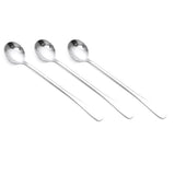 3Pcs Stainless Steel Long Handle Spoon Coffee Ice Tea Ice Cream Spoon for Bar Home Party Round Head