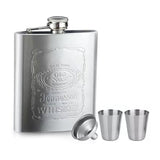 Hip Flask Portable Leak Proof Stainless Steel Whisky Hip Flask with Funnel for Hiking Climbing Fishing Camping 7oz