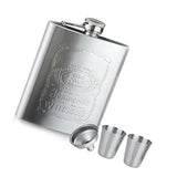 Hip Flask Portable Leak Proof Stainless Steel Whisky Hip Flask with Funnel for Hiking Climbing Fishing Camping 7oz