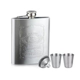 Hip Flask Portable Leak Proof Stainless Steel Whisky Hip Flask with Funnel for Hiking Climbing Fishing Camping 7oz