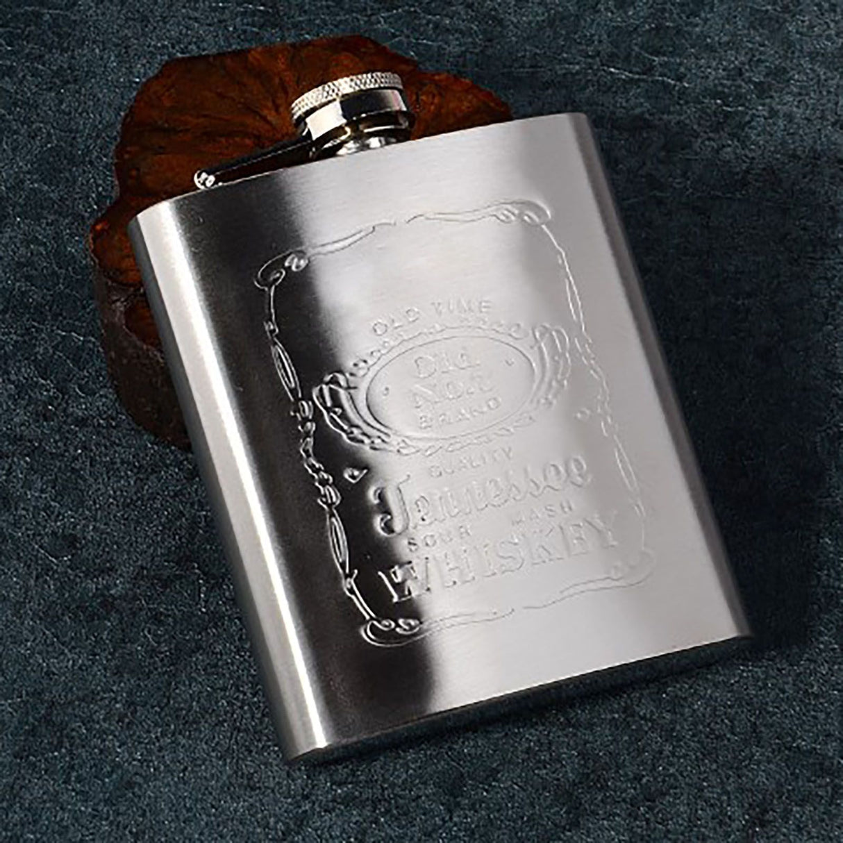 Hip Flask Portable Leak Proof Stainless Steel Whisky Hip Flask with Funnel for Hiking Climbing Fishing Camping 7oz