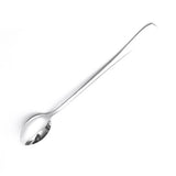 Long Handle Spoons Stainless Steel Elegant Multi Functional Stirring Spoons for Coffee Tea Dessert 3pcs Pointed Head - Top-Down View