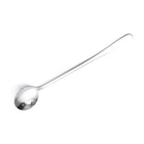 Long Handle Spoons Stainless Steel Elegant Multi Functional Stirring Spoons for Coffee Tea Dessert 3pcs Round Head - Front View