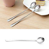 Long Handle Spoons Stainless Steel Elegant Multi Functional Stirring Spoons for Coffee Tea Dessert 3pcs Round Head