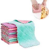 20Pcs Lint Free Kitchen Cleaning Cloth Dish Towels Double Sided Water Absorption Microfiber Dish Cloths