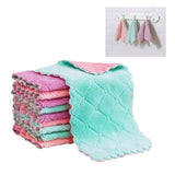 20Pcs Lint Free Kitchen Cleaning Cloth Dish Towels Double Sided Water Absorption Microfiber Dish Cloths - Side View