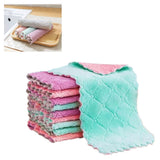 20Pcs Lint Free Kitchen Cleaning Cloth Dish Towels Double Sided Water Absorption Microfiber Dish Cloths