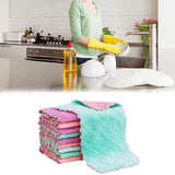20Pcs Lint Free Kitchen Cleaning Cloth Dish Towels Double Sided Water Absorption Microfiber Dish Cloths