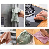 20Pcs Lint Free Kitchen Cleaning Cloth Dish Towels Double Sided Water Absorption Microfiber Dish Cloths