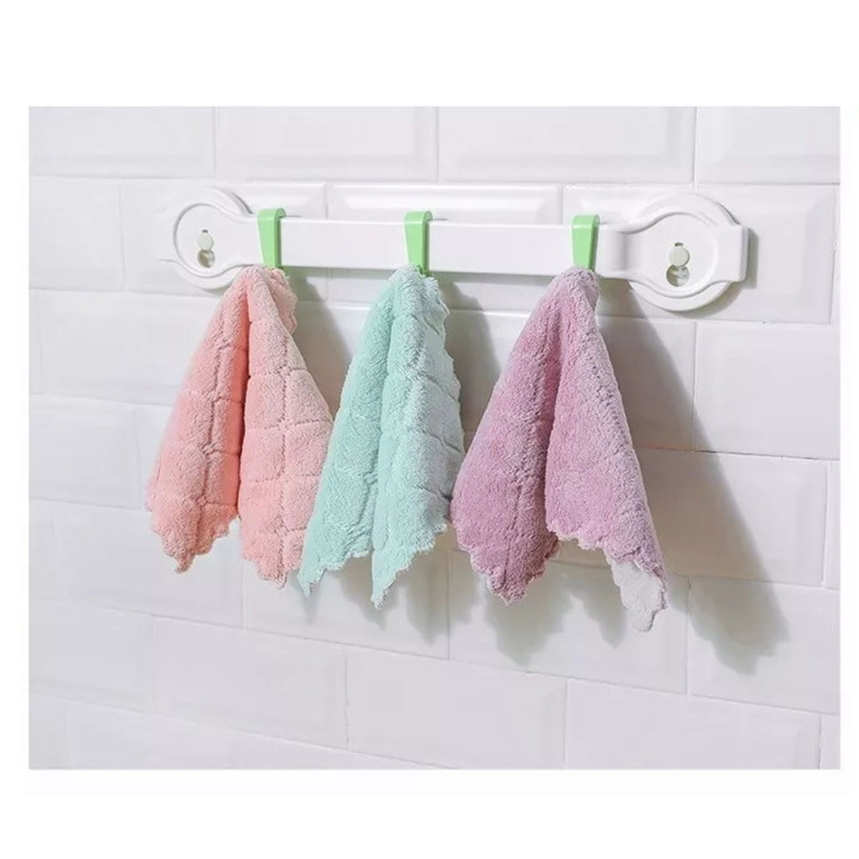 20Pcs Lint Free Kitchen Cleaning Cloth Dish Towels Double Sided Water Absorption Microfiber Dish Cloths