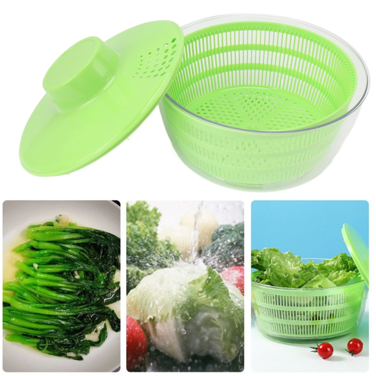 Electric Drainer Double Layer Multifunctional Automatic Food Spinner Household Kitchenware for Vegetable Washing Fruit Salad