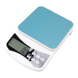 White Electric Kitchen Food Baking Scale 0.1g High Accuracy ABS Electronic Flat Food Weighing Scale - 45-Degree Angle