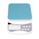 White Electric Kitchen Food Baking Scale 0.1g High Accuracy ABS Electronic Flat Food Weighing Scale - Rear View