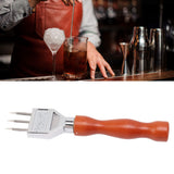 Ice Chipper 304 Stainless Steel Ice Crusher with Wooden Handle for Breaking Ice Kitchen Tool Type A - Extra Image
