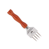 Ice Chipper 304 Stainless Steel Ice Crusher with Wooden Handle for Breaking Ice Kitchen Tool Type B - Front View