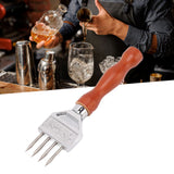 Ice Chipper 304 Stainless Steel Ice Crusher with Wooden Handle for Breaking Ice Kitchen Tool Type B - Extra Image