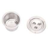 Coffee Capsule Filter Reusable Refillable Stainless Steel 3 Hole Coffee Capsule Cup - Top-Down View