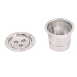 Coffee Capsule Filter Reusable Refillable Stainless Steel 3 Hole Coffee Capsule Cup - Close-Up Angle