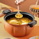 Medical Stone Soup Pot Large Capacity Excellent Sealing Saucepan Anti Scald Silicone Cover Multi Purpose Stockpot Orange 24cm/9.4in