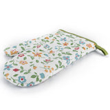 1 Pair Oven Gloves Non Slip Flower Grass Pattern Heat Resistant Microwave Mitts for Cooking Kitchen - Extra Image