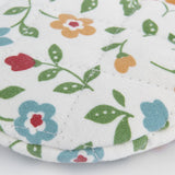 1 Pair Oven Gloves Non Slip Flower Grass Pattern Heat Resistant Microwave Mitts for Cooking Kitchen