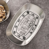 Camping Tinplate Outdoor Dinner Plate Multifunctional Kitchenware European Cutlery Portable Picnic Bowl Coffee Pattern - Extra Image