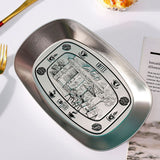 Camping Tinplate Outdoor Dinner Plate Multifunctional Kitchenware European Cutlery Portable Picnic Bowl Coffee Pattern - Extra Image