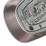 Camping Tinplate Outdoor Dinner Plate Multifunctional Kitchenware European Cutlery Portable Picnic Bowl Cottage Pattern - Close-Up Angle