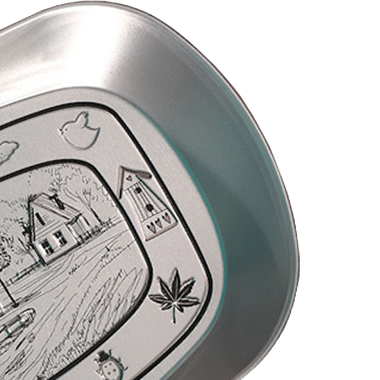 Camping Tinplate Outdoor Dinner Plate Multifunctional Kitchenware European Cutlery Portable Picnic Bowl Cottage Pattern