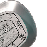 Camping Tinplate Outdoor Dinner Plate Multifunctional Kitchenware European Cutlery Portable Picnic Bowl Cottage Pattern
