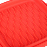 Reusable Fryer Liners Wave Grain Square Fryer Silicone Basket for Home Baking Camping Barbecuing Red