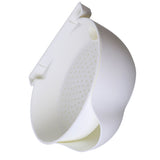 Strainer Bowl 2 Layer Fruit Colander Basket Plastic with Phone Bracket for Kitchen Food White - Extra Image