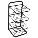 Kitchen Pots Organizer 4 Tiers Adjustable Height Space Saving Pan Rack for Under Sink Cabinet Countertop