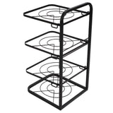 Kitchen Pots Organizer 4 Tiers Adjustable Height Space Saving Pan Rack for Under Sink Cabinet Countertop