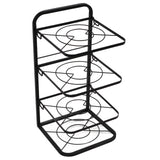 Kitchen Pots Organizer 4 Tiers Adjustable Height Space Saving Pan Rack for Under Sink Cabinet Countertop