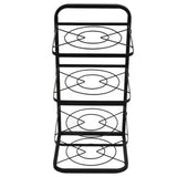Kitchen Pots Organizer 4 Tiers Adjustable Height Space Saving Pan Rack for Under Sink Cabinet Countertop