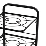 Kitchen Pots Organizer 4 Tiers Adjustable Height Space Saving Pan Rack for Under Sink Cabinet Countertop