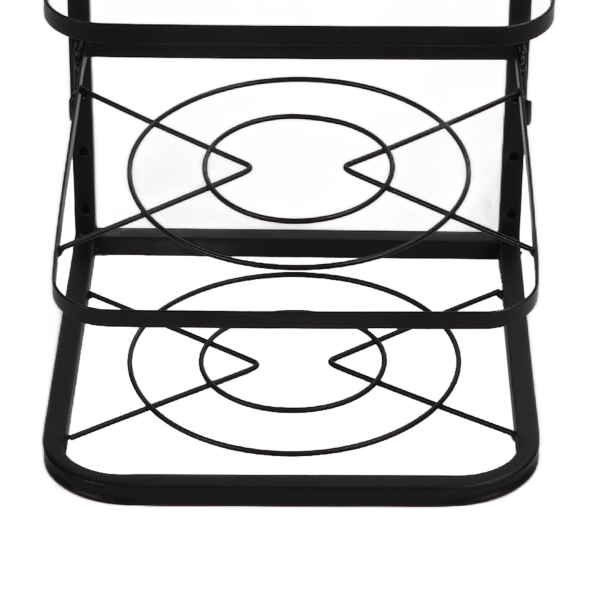 Kitchen Pots Organizer 4 Tiers Adjustable Height Space Saving Pan Rack for Under Sink Cabinet Countertop
