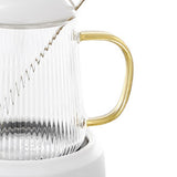 Portable Electric Kettle Stew Cup 450ML Health Cup Mini Slow Cooker Kettle Office Flower Teapot Split Tea Boiler AU Plug 220V - Low Angle