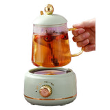 Portable Electric Kettle Stew Cup 450ML Health Cup Mini Slow Cooker Kettle Office Flower Teapot Split Tea Boiler AU Plug 220V Macaron 450ml
