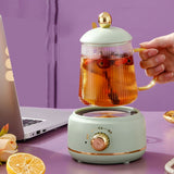 Portable Electric Kettle Stew Cup 450ML Health Cup Mini Slow Cooker Kettle Office Flower Teapot Split Tea Boiler AU Plug 220V Macaron 450ml